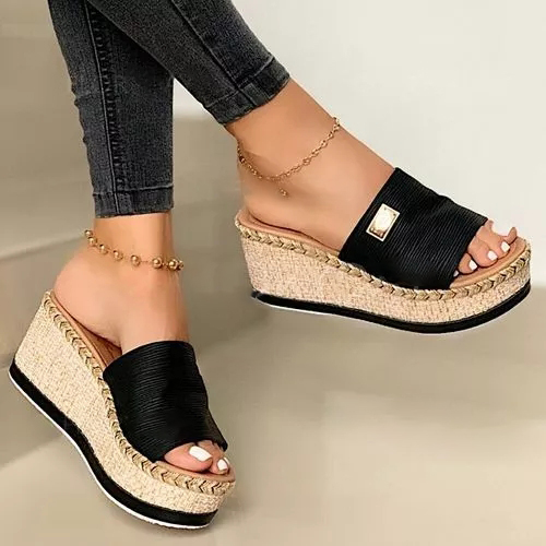 Women's Hemp Rope Platform Sandals - Summer Fashion Footwear