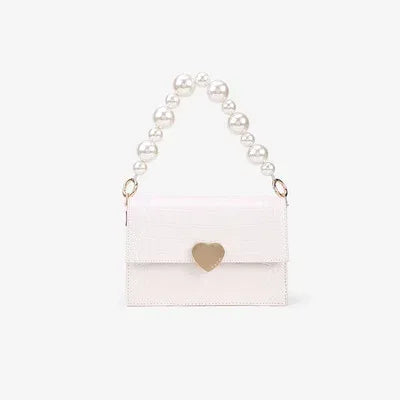 Pearl handbag premium lock small square bag - DanaFashionstore
