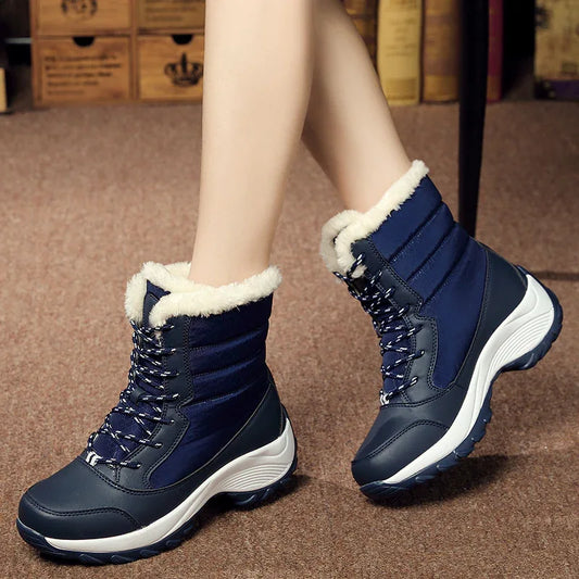 Plus velvet high-top women's shoes waterproof snow boots - DanaFashionstore