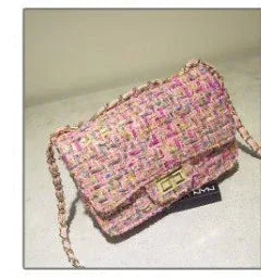 Autumn and winter new women's bag wild small square bag Japan and South Korea fashion lock chain bag shoulder slung - DanaFashionstore