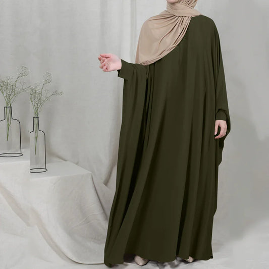Eid Hooded Muslim Hijab Dress - Prayer Jilbab Abaya Long Khimar Full Cover Ramadan Gown - DanaFashionstore