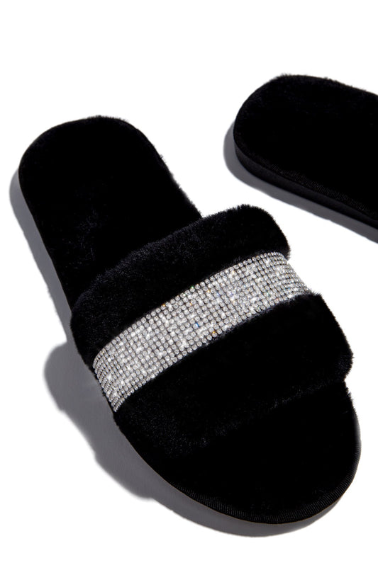 Flat-Heel Flat Round-Toe Slippers