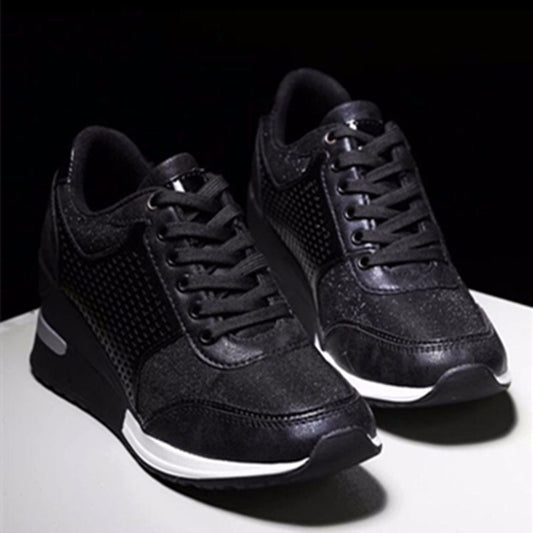 Lacing Sneakers With Platform Heels For Women - DanaFashionstore