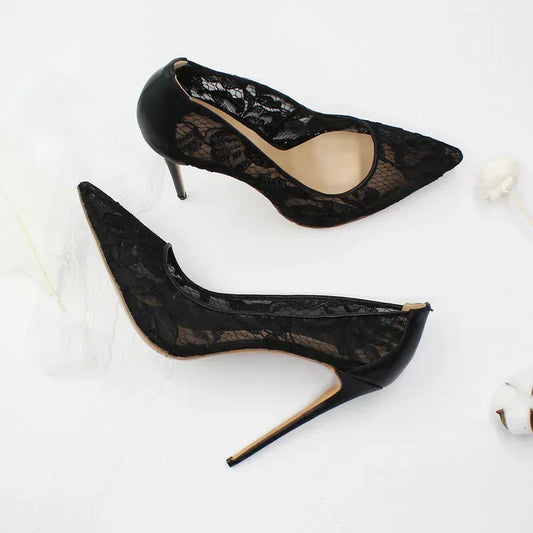 Lace hollow high heels - DanaFashionstore