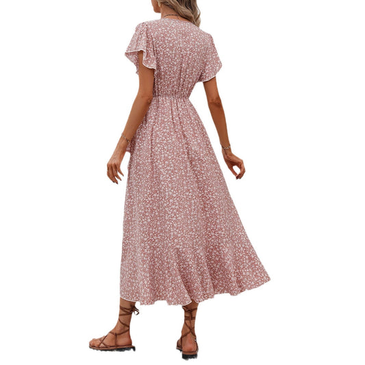 Fashion Floral Short Sleeve Dress Women 2026 - Summer Casual Dress - DanaFashionstore