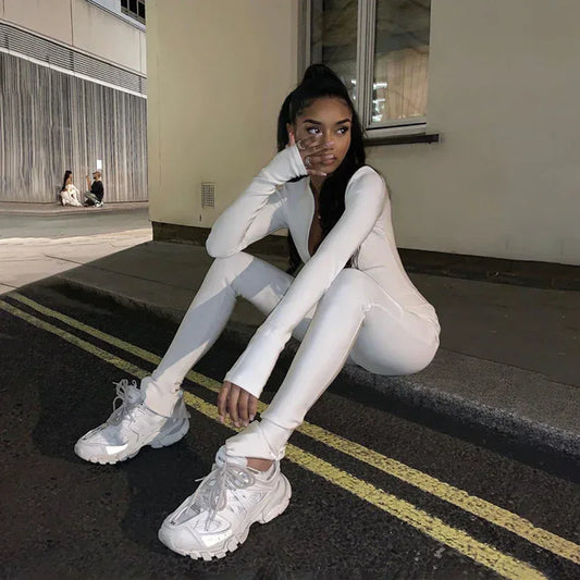 High-Waisted Zipper Jumpsuit 2026 - Sleek Casual Jumpsuit - DanaFashionstore