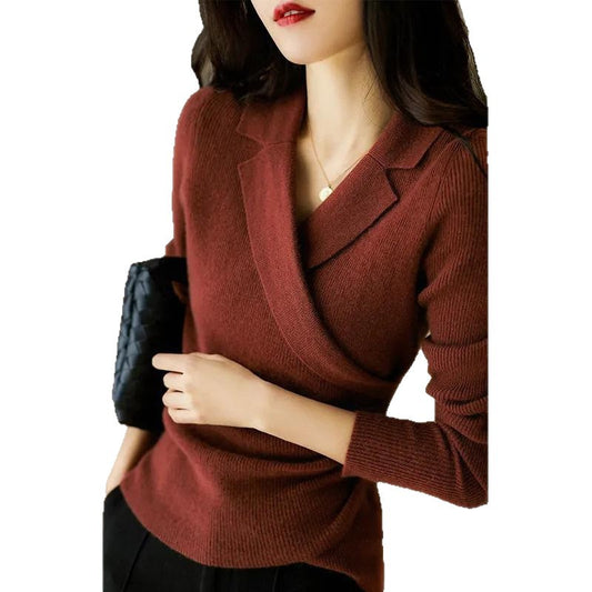 Stylish French-Elegance Layered Knit Sweater Looks