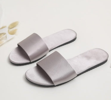 Satin red slippers - DanaFashionstore