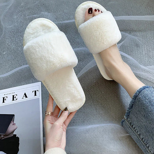 Ladies Fashion New Suede Plush Slippers - DanaFashionstore