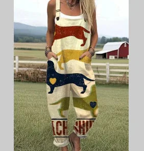 Digital 3D Print Button Suspenders 2026 - Casual Trousers Jumpsuit - DanaFashionstore