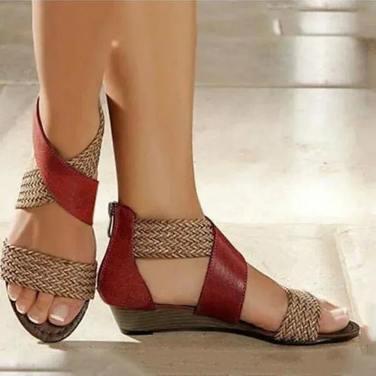 Bohemian vintage woven sandals - DanaFashionstore