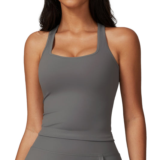 Women's Brushed H-shaped Beauty Back Sports Vest - DanaFashionstore