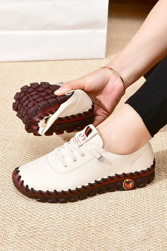 Women's Leather Handmade Beef Tendon Soft Sole Mother Shoes - DanaFashionstore