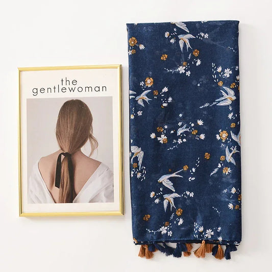 All-matching Tassel Decorative Shawl Cotton And Linen Feel Scarf - DanaFashionstore