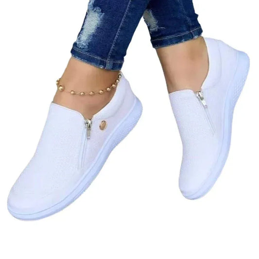 New Casual Sports Fashion Women's Zipper Sneakers - DanaFashionstore