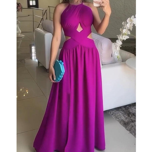 Velvet Pleated Round Neck Dress 2026 - Slim Fit Hip-Wrapped Dress - DanaFashionstore