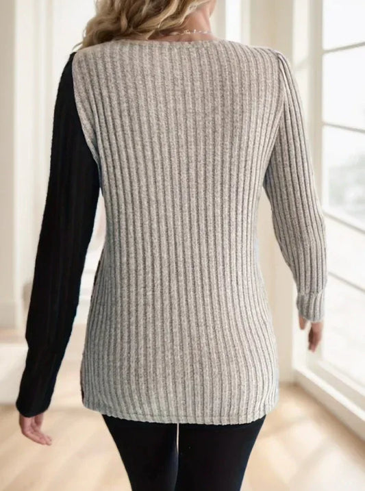 Women'S Casual Square Neck Long Sleeve Top - DanaFashionstore