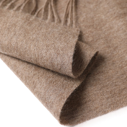 New Solid Color Wool Long Beard Warm Tassel Scarf Thick