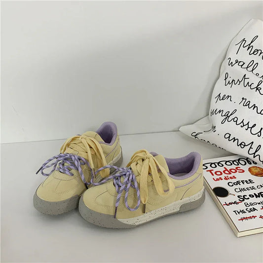 Sports And Leisure Korean Style Versatile Platform Student Sneakers - DanaFashionstore