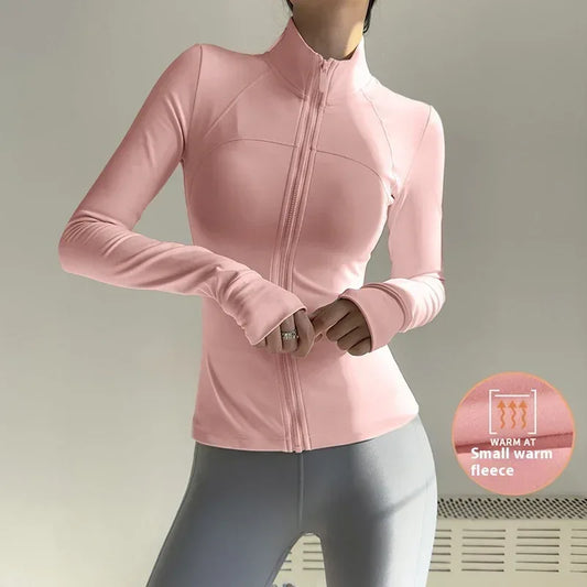 New UV-proof Yoga Clothes Stand-up Collar Slim Fit Coat - DanaFashionstore