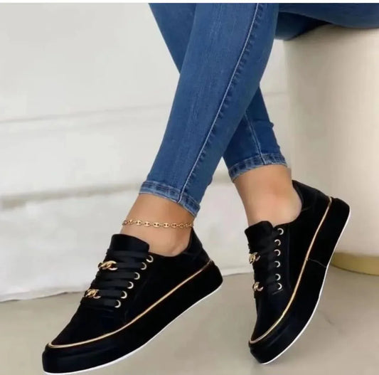 Women's Platform Chain Sports Style Low-top Shoes - DanaFashionstore