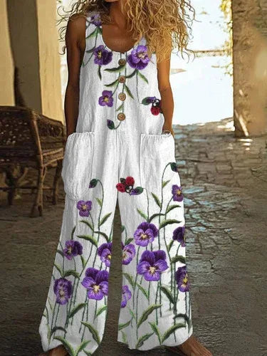 Casual Retro Personalized Printed Jumpsuit 2026 - Vintage Style Jumpsuit - DanaFashionstore