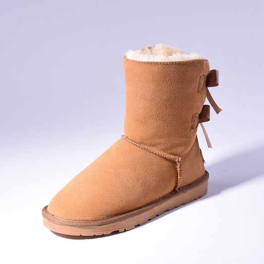 High Quality SALE Women Australia Snow Boots Warm Fur Baileys Bow Boots Women Winter Boots Snow Boots Big Size - DanaFashionstore