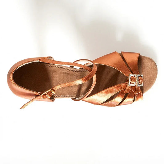 Professional Latin Dancer Diamond Buckle High-end Dance High Heels - DanaFashionstore