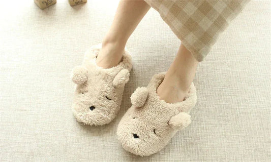 Home Cartoon Dog Soft Plush Slippers - DanaFashionstore