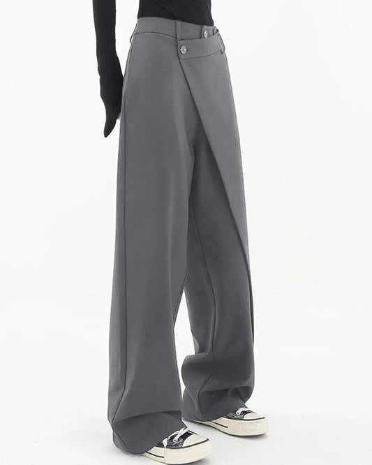 Irregular Wide-leg Pants Ins Fashion Loose Trousers Women's Clothing - DanaFashionstore