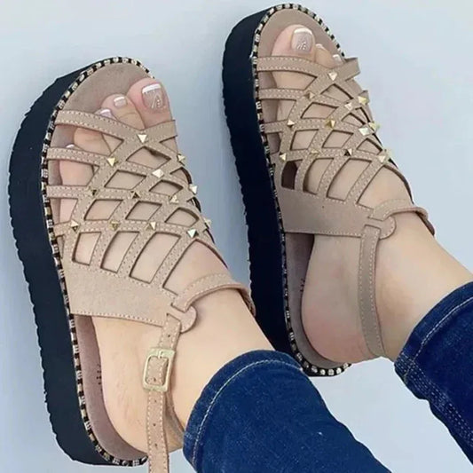 Women's Cutout Toe Platform Sandals - DanaFashionstore