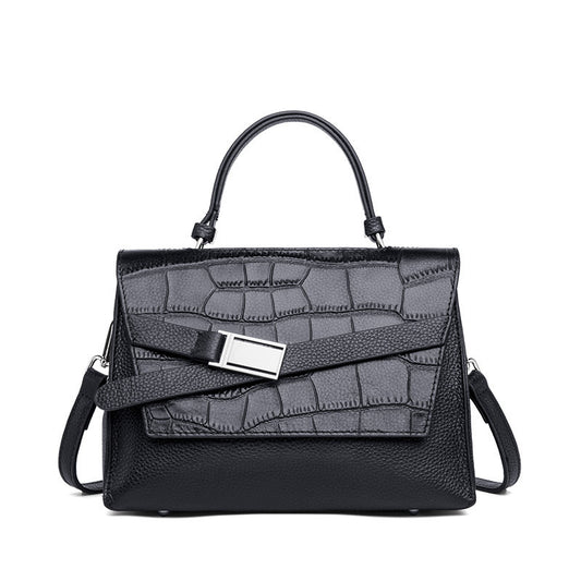 Elegant Lightweight Leather Alligator Print Handbag - Dana Fashion