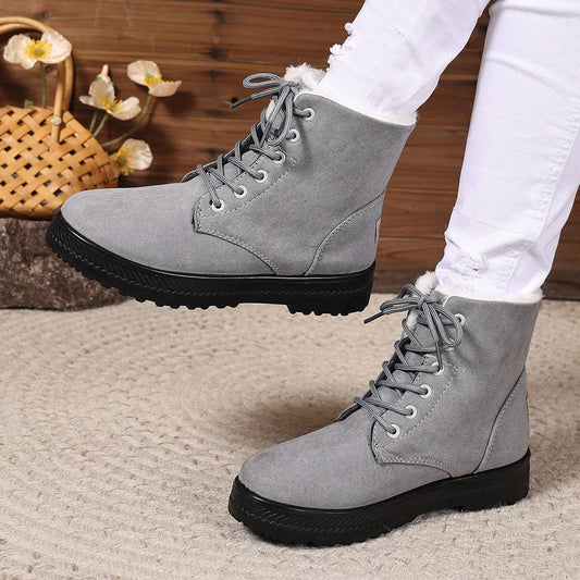 Women's Fashionable Waterproof High-top Cotton-padded Snow Boots - DanaFashionstore
