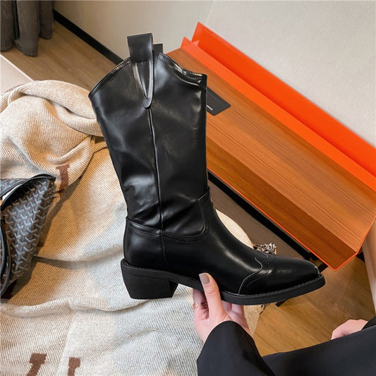 European And American Vintage Western Cowboy Boots For Autumn And Winter - DanaFashionstore