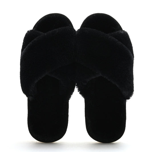 Lovely Simple Home Warm Flat Cotton Slippers - DanaFashionstore