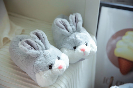 Female Winter Warm Rabbit Home Couple Slippers - DanaFashionstore