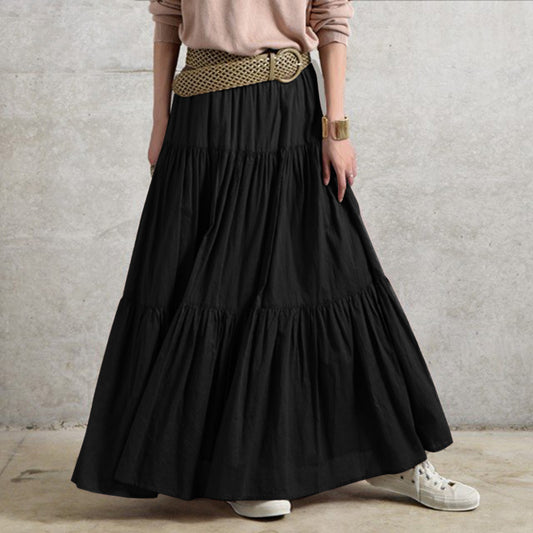 New Ladies Ruffle Casual Pleated Vintage Skirt