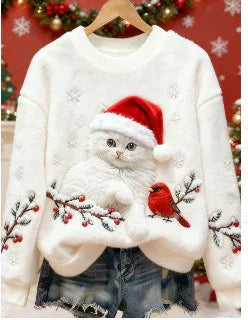 3D-printed Christmas-themed Women's Flannel Hoodie - DanaFashionstore