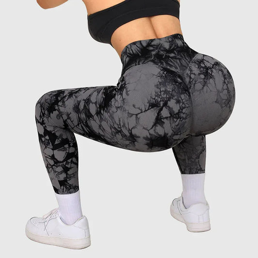 Seamless Tie Dye Leggings Women Yoga Pants Push Up Sport Fitness Running Gym Leggings - DanaFashionstore