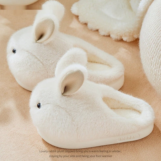 Cute Rabbit Plush Cotton Slippers For Women's Home Use $120.00 Dana Fashion Color: Apricot Bag Style Shoe size: 36or37 Women's shoes Overview: Unique design, stylish and beautiful. Good material, comfortable feet. A variety of colors, any choice. Specific