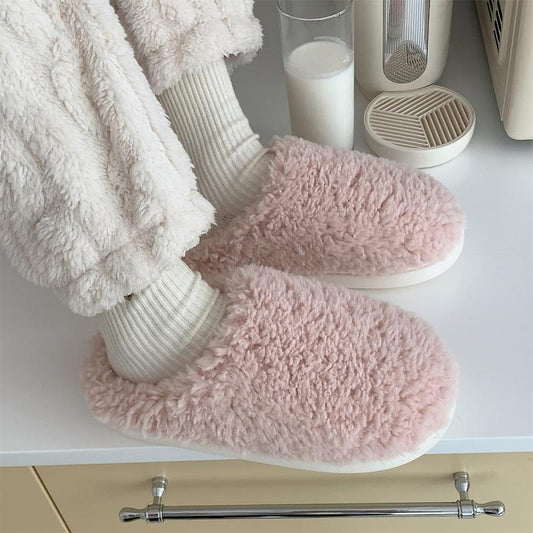 Women's Simple Japanese Style Thermal Cotton Slippers - DanaFashionstore