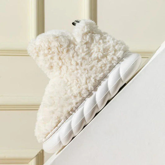 Winter Package Heeled Waterproof Home Indoor And Outdoor Wear Cute High Helper Cotton Slippers - DanaFashionstore