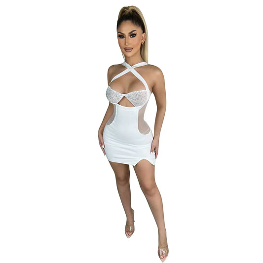 Sling Hot Drilling Nightclub Dress Women - DanaFashionstore