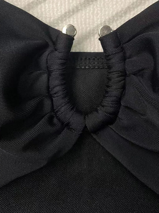 Women's Pure Color Bikini One-piece Swimsuit - DanaFashionstore