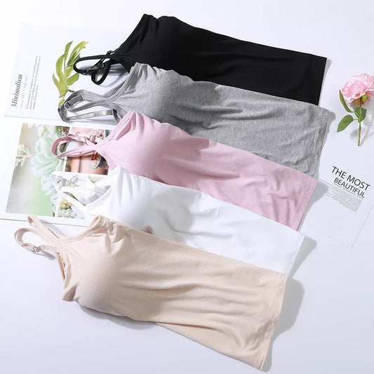 Modal Long Women's Sling Vest Inner Match Tube Top Home Wear Wear-free Bra Pieces - DanaFashionstore