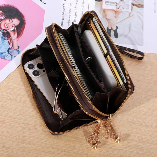 Women's Hand Holding Casual Double Zip Large-capacity Wallet - DanaFashionstore