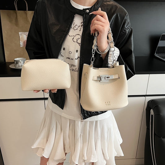 Shoulder Retro Soft Leather PU Leisure Bucket Bag - Dana Fashion
