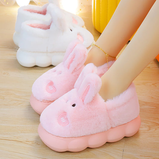New Rabbit Women's Cute Warm And Non Slip Plush Cotton Slippers - DanaFashionstore