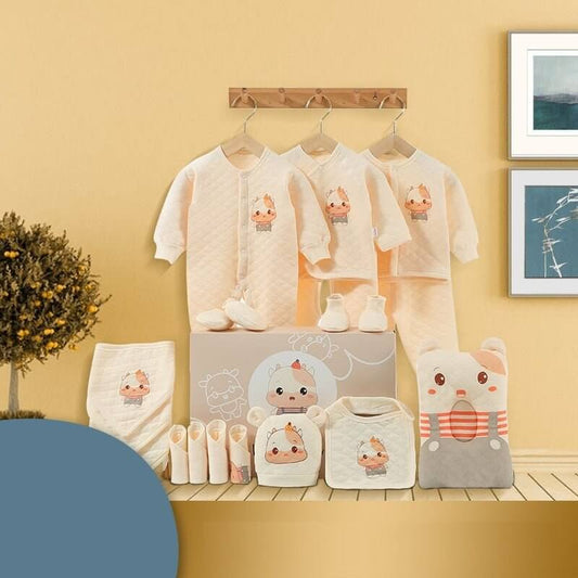 Infant And Newborn Garment Gift Box Set $95.13 Dana Fashion style: 19piece suit Size: 0to6months Baby Clothing Product information: Applicable gender: male and female Combination form: clothing+use Reference height: 0-6 months newborn/handbag Safety level
