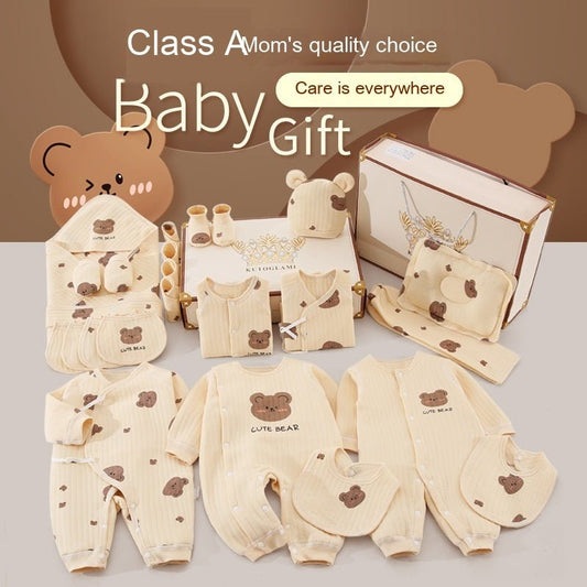 New Born Baby Baby Pure Cotton Clothes Gift Set Full Moon Meeting Gift $61.62 Dana Fashion Color: Four Seasons 21 Pieces Suitable For Height: 59cm Baby Clothing Product information: Pattern: animal, solid color, cartoon Gift Box content: clothing accessor